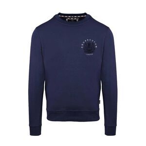 Aquascutum Unisex Adult Ribbed Collar Regular Long-Sleeved Sweatshirt / Navy